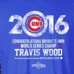 Boys & Girls Club presents Commemorative T-Shirt for Travis Wood MLB World Champ