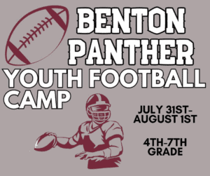 Sign up your 4th-7th grade boys for Benton Panther youth football camp