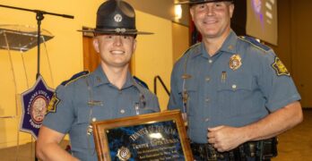 Former Benton officer named State Trooper of the Year after intentional crash