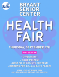 Bryant Senior Center to host Health Fair Sept 5th with pie contest and giveaways