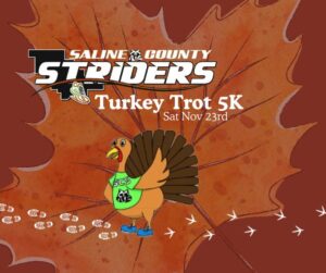 Striders give 5 reasons to run in the 1st Annual Turkey Trot 5K in downtown Benton Nov 23rd