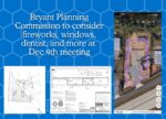 Bryant Planning Commission to consider fireworks, windows, dentist, and more at Dec 9th meeting