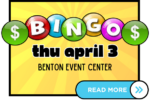 Benton Chamber Bingo is here again April 3rd! Raffle, Cash Prizes, Food, Cash Bar