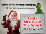 See Santa, Mrs. Claus and Grinch at AHC in Haskell Dec 10 & 17