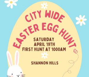 Easter Egg Hunt in Shannon Hills is set for  April 19th